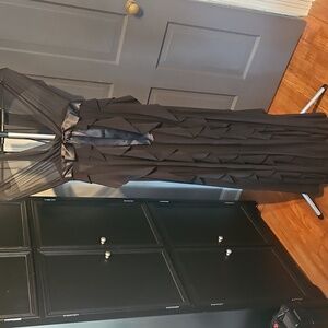 Betsy & Adam Black Backless Dress